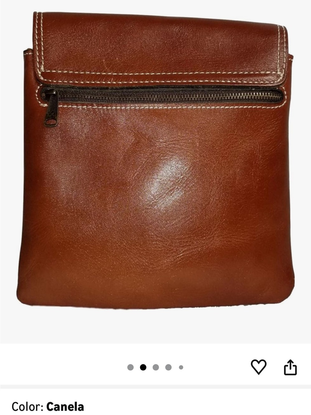 Patricia Nash Chestnut Leather Crossbody Bag - Picture 4 of 5